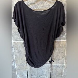 LUCKY BRAND Ladies Women’s Size Small Black Bathing Suit Coverup Drawstr…